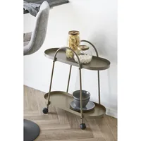 House Nordic Servierwagen Empoli 60 x 27.5 x 64 cm, Braun - Tiefe: 60 cm - Breite: 27.5 cm - Höhe: 64 cm - Detailmaterial: Stahl - Grundmaterial: Metall