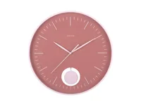 KARLSSON Wanduhr Grato Pendulum 40.6 cm, Rose hellbraun/zartrosa - Uhrtyp: Analog - Betriebsart: Batteriebetrieb - Funksignal: Nein - Funktionen: Zeit - Form: Rund - Detailfarbe: Hellrosa - Pink