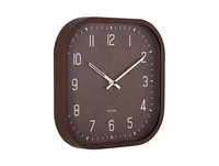 KARLSSON Wanduhr Elemental Cuadrado 30 x 30 cm, Schokoladenbraun - Uhrtyp: Analog - Betriebsart: Akkubetrieb - Batteriebetrieb - Funksignal: Nein - Funktionen: Zeit - Form: Quadrat - Detailfarbe: Braun