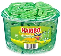 HARIBO Saure Apfelringe 100082 Dose 1200g, 150 Stk.