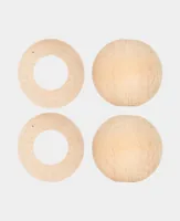 lalana 6006.20 Round bead Wood Brown 4 pc(s)