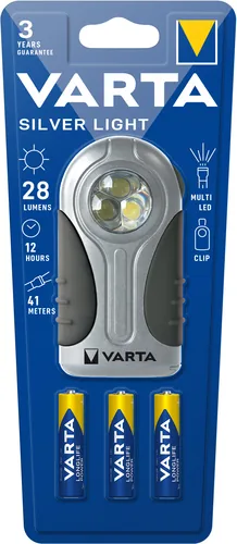 Varta 16647 Black, Silver Hand flashlight LED
