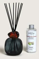 Maison Berger Duftstäbchen Minéral + 180 ml Terre Sauvage, Schwarz - Volumen: 180 ml - Duft: Birke - Zitrone - Grapefruit