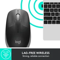 Logitech Mouse M190 Wireless FULL-SIZE grey für mittelgroße bis große Hände