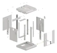 LANBERG 10"" 6U 300x300 Wandgehäuse Glastür FlatPack gr