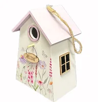 Dameco Vogelkäfig zum hängen oder stellen 9 x 12 x 18 cm - Produkttyp: Vogelkäfig - Motiv: Blume - Detailfarbe: Mehrfarbig - Detailmaterial: Holz - Grundmaterial: Holz
