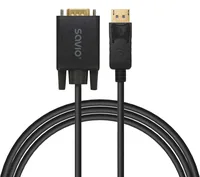 Savio Cl-203 1.8 m DisplayPort VGA (D-Sub) Black