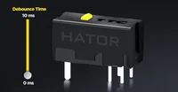HATOR Quasar 3S Ultima 8K Wireless (HTM660) Black mouse Right-hand RF Wireless + Bluetooth + USB Type-C 30000 DPI