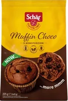 Dr.Schär Gebäck Muffins Choco glutenfrei 225 g - Produkttyp: Kuchen - Nährwertangabe pro: 100 g - Energiegehalt (in kj): 1690 KJ - Energiegehalt (in kcal): 404 Kcal - Fett: 20 g - Gesättigte Fettsäuren: 4.3 g