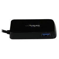 StarTech.com Portable 4 Port SuperSpeed Mini USB 3.0 Hub - 5Gbps - Black - TAA