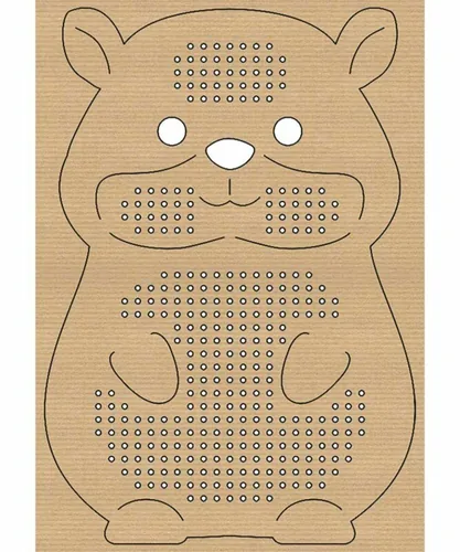 URSUS Stickset Kreuzstich Tiere 14.5 x 20 cm, 24 Stück - Detailfarbe: Braun - Produktart: Stickkarton