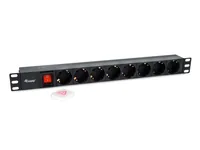 Equip 19 Steckdosenleiste IEC320 C14->8xSchukoSwitch Pla.