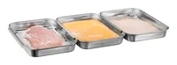 GEFU Panierset Pando 3-teilig, Silber - Unterteilungsmöglichkeit: Nein - Material: Edelstahl - Detailfarbe: Silber - Set: Ja - Verpackungseinheit: 1 Stück - Form: Eckig