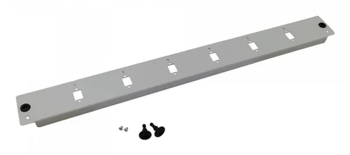 helos LWL 19 Breakoutbox Frontplatte 6-Fach Blende unbestückt, grau