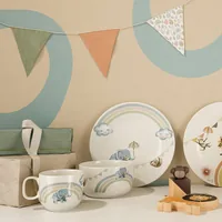 Villeroy & Boch Kindergeschirrset Walk Elephant 3-teilig, Hellblau - Art: Kindergeschirrset - Materialtyp: Keramik - Material: Porzellan - Eigenschaften: Keine Eigenschaft - Detailfarbe: Beige - Hellblau - Spülmaschinenfest: Ja