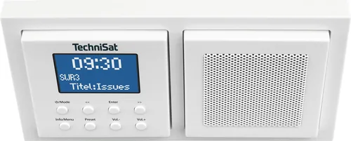 Technisat DAB+ Radio DigitRadio Up 1 Weiss - Widerstandsfähigkeit: Keine Angabe - Radio Tuner: DAB+ - FM - Stromversorgung: Netzbetrieb - Detailfarbe: Weiss - Streaming Formate: Keine - Ausstattung: Display - Equalizer - Schlummerfunktion - Senderspeicher