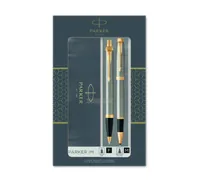 Parker DuoSet IM Brushed Metal G.C. - Strichstärke: Fein (F) - Set: Ja - Bedienungsseite Stift: Universal - Ergnonomisch Schreiben: Ja - Anwender: Profis - Schriftfarbe: Schwarz