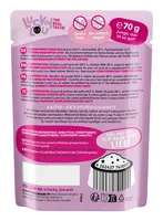 Lucky Lou Nassfutter Extra Food Hühnerfilet in Gelée, 70 g - Tierbedürfnis: Kein besonderes Bedürfnis - Geschmacksrichtung: Geflügel - Zertifikate: Keine Zertifizierung - Fleischsorte: Huhn - Packungsgrösse: 70 g - Futtereigenschaft: Getreidefrei - Ohne k