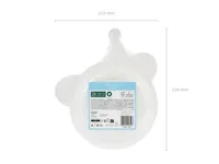Partydeco Einwegteller Teddybär Kopf braun, 21 x 23 cm, 6 Stück - Produkttyp: Einwegteller - Materialtyp: Papier - Material: Pappe - Detailfarbe: Hellblau - Braun - Rosa - Beige - Verpackungseinheit: 6 Stück