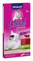 VITAKRAFT Cat Liquid-Snack with beef - cat treats - 6 x 15g