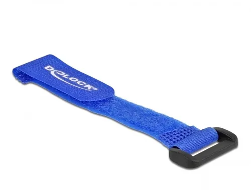 DeLOCK Hook-and-loop cable tie with loop L 150 x W 20 mm blue 5 pieces