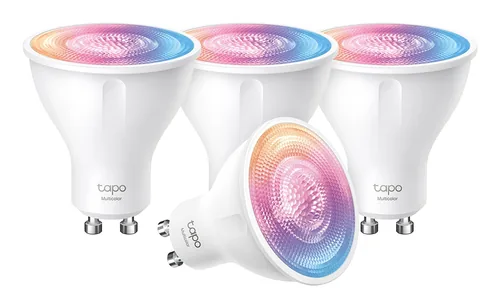 TP-Link Leuchtmittel Tapo L630 4 Stück, Mehrfarbig - Lampensockel: GU10 - Farbtemperatur Kelvin: 2200 bis 6500 K - Aussenanwendung: Nein - Gesamtleistung: 3.7 W - Leuchten Kategorie: Leuchtmittel - Lichtfarbe: Mehrfarbig