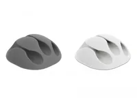 Delock Kabelhalter 5 mm, 2x3 Stück, weiss, grau, 3 Durchführungen - Produkttyp: Kabel-Clip - Ausstattung Kabelmanagement: Set - Selbstklebend - Verpackungseinheit: 6 Stück - Material: TPR - Detailfarbe: Grau - Weiss