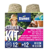 Blumen Aufzuchttöpfe Starter-Kit Töpfe + Quelltabletten - Anzahl Mulden: 12