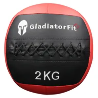 Gladiatorfit Medizinball Ultra-strapazierfähiger Wall Ball 2 kg - Gewicht: 2 kg - Farbe: Rot - Schwarz - Sportart: Fitness