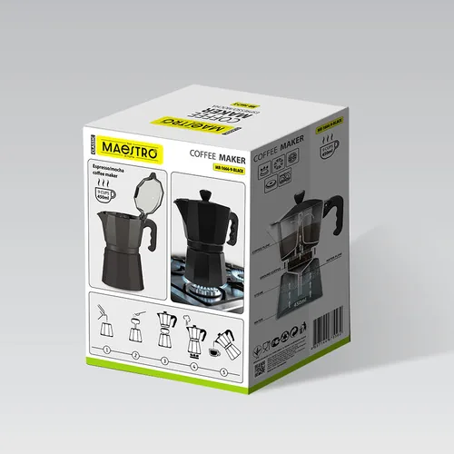 3 cup coffee machine MAESTRO MR-1666-3-BLACK Black