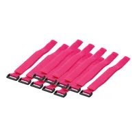 Logilink Kabelbinder mit Klettverschluss pink 10 Stück