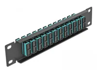 Delock 10 LWL Patchpanel 12 Port SC Duplex aqua 1 HE schwarz