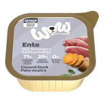WOW Nassfutter Senior Ente Schale 150g - Tierbedürfnis: Kein besonderes Bedürfnis - Geschmacksrichtung: Geflügel - Zertifikate: Keine Zertifizierung - Fleischsorte: Ente - Packungsgrösse: 150 g - Futtereigenschaft: Getreidefrei - Ohne künstliche Zusätze -