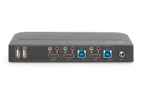 DIGITUS KVM-Switch, 2-Port, HDMI 4K, Metallgehäuse