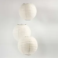 Creativ Company Lampion Ø 20 cm Weiss, 1 Stück - Motiv: Ohne Motiv - Verpackungseinheit: 1 Stück - Detailfarbe: Weiss