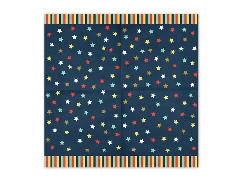 Partydeco Papierservietten Sterne 33 cm x 33 cm, 12 Stück - Material: Papier - Grösse: 33 cm x 33 cm - Eigenschaften: Zertifikat - Anzahl Lagen: 3 - Motiv: Stern - Produkttyp: Papierservietten