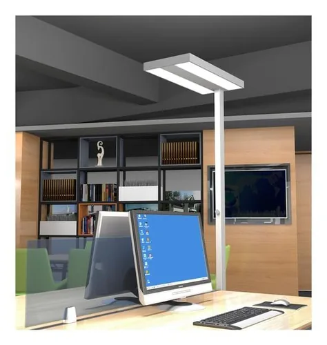 Contini Bürostehleuchte 80W, 4000 Kelvin, Silber - Betriebsart: Netzbetrieb - Dimmbar: dimmbar - Lampensockel: LED fest verbaut - Farbwiedergabeindex CRI: 80 - Lichtfarbe: Neutralweiss (NW) - Farbtemperatur Kelvin: 4000 K