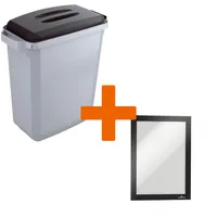 DURABLE Abfallbehälter DURABIN 60l Deckel schw.DURAFRAME A5