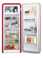 Trisa Kühlschrank Frescolino Classic Rot, Rechts - Energieeffizienzklasse EnEV 2020: E - Bauart: Freistehend - Einbaunormen: Keine - Nutzinhalt Kühlen: 260 l - Nutzinhalt Gefrieren: 21 l - Breite: 60 cm