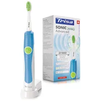 Trisa Schallzahnbürste Sonic Advanced Young Blau - Zahnbürsten-Art: Schallzahnbürste - Stromversorgung: Akkubetrieb - Reinigungsmodi: Tägliche Reinigung - Detailfarbe: Blau - Bluetooth: Nein - Anwender: Kinder