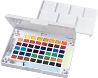 Talens Aquarellfarbe Koi Pocket Field Sketch Box 48 Näpfchen - Art: Aquarellfarbe - Detailfarbe: Mehrfarbig - Set: Ja - Verpackungseinheit: 1 Stück