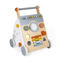 Janod Lauflernhilfe Sweet Cocoon Multiaktivitätswagen aus Holz - Altersempfehlung ab: 1 Jahr - Detailfarbe: Mehrfarbig - Material: Filz - Holz - Zertifikate: Keine Zertifizierung - Höhenverstellbar: Nein - Produkttyp Lauflerner: Schiebewagen