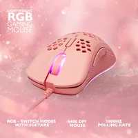Deltaco Gaming GAM-108-P mouse Right-hand USB Type-A Optical 6400 DPI