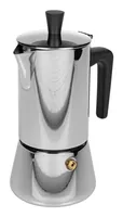 FURBER Espressokocher Chicchi 4 Tassen, Silber - Material: Stahl - Kompatible Kochfelder: Glaskeramik - Gas - Induktion - Elektro - Detailfarbe: Silber - Anzahl Tassen: 4 × - Betriebsart: Manueller Betrieb