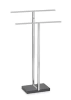 Blomus Handtuchhalter Menoto Schwarz/Silber - Befestigung: Keine - Material: Edelstahl - Farbe: Silber - Schwarz