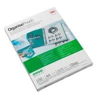 GBC Laminierfolie A4, 125 µm, 100 Stück, mit Abheftlochung - Mediengewicht: 125 µm - Folien Anwendungsbereich: Heisslamination - Folien Effekt: Abheftlochung - Glänzend - Papierformat: A4 - Zubehörtyp: Laminierfolie