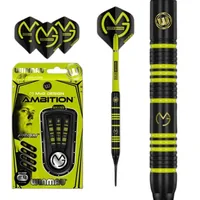Winmau Dartpfeile Softdart MvG Ambition 3 Stück - Gewicht: 20 g - Verpackungseinheit: 3 Stück - Material: Messing - Detailfarbe: Schwarz - Grün - Dart Art: Soft Dart