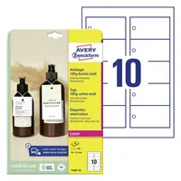 Avery Zweckform Hängeetiketten Tags 90 x 50 mm, 10 Blatt, 100 Stück - Klebehaftung: Keine - Drucker Kompatibilität: Inkjet - Laser - Anzahl Blatt: 10 × - Papierformat: A4 - Anzahl Etiketten: 100 - Etikettengrösse: 90 x 50 mm mm