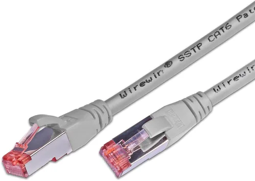 Wirewin Patchkabel RJ-45 - RJ-45, Cat 6, S/FTP, 0.25 m, Grau - Detailfarbe: Grau - Form: Rund - Verpackungseinheit: 1 Stück - Zusatzfunktionen: Längenaufdruck auf Stecker - Mit Klinkenschutz - Länge: 0.25 m - Produkttyp: Patchkabel
