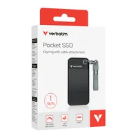 Verbatim Pocket SSD 1 TB USB tipo-C 3.2 Gen 2 (3.1 Gen 2) Nero, Grigio